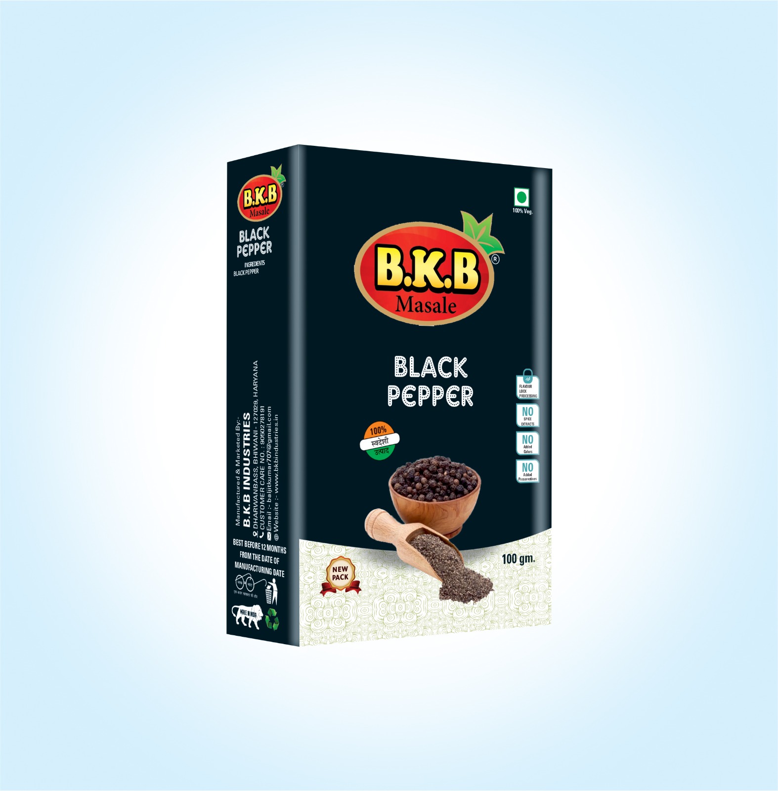 BKB Black pepper powder 10 gm kali mirch powder