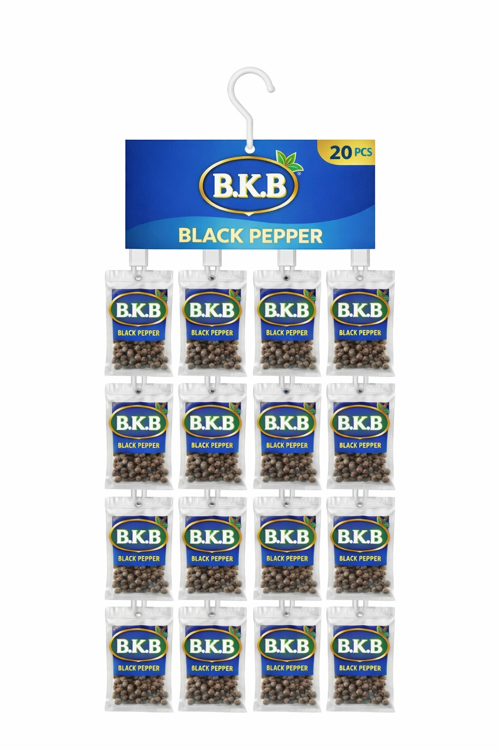 BKB Black pepper powder 20 piece in 1 hanger
